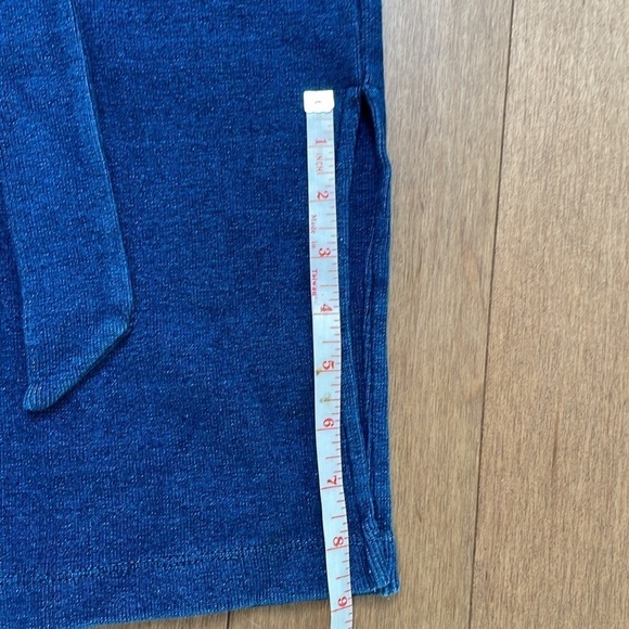 AG by Adriano Goldschmied denim optic dress skirt detached tie waistband size S - Picture 12 of 12